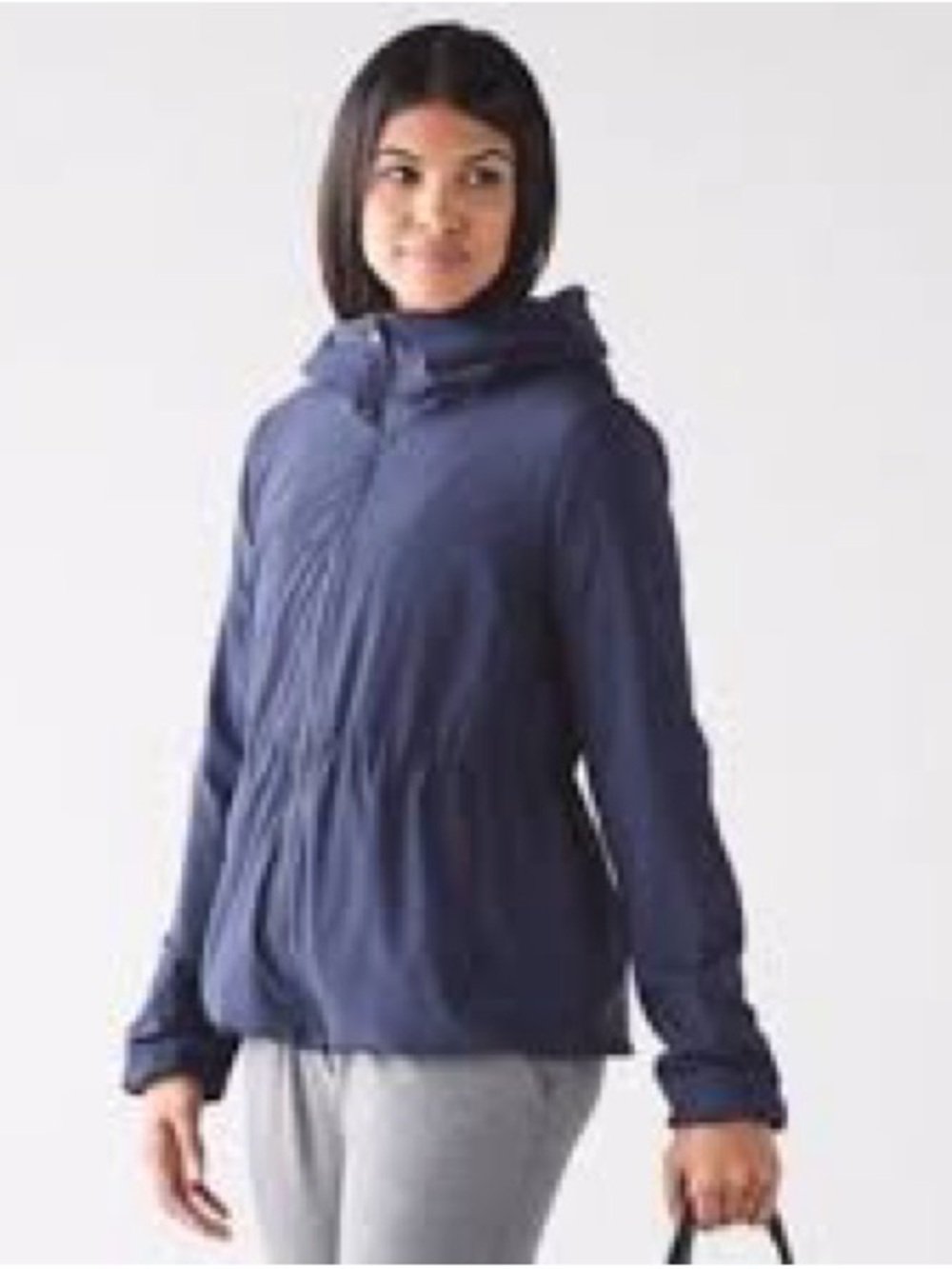 lululemon athletica Navy Hooded Windbreaker Jacket